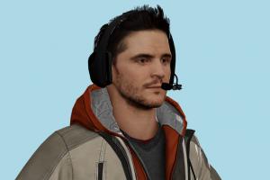DBH Dousset Detroit, DBH, Become-Human, man, male, people, xna, characters, animated